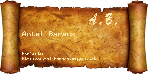 Antal Baracs névjegykártya